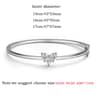 14K White Gold Plated Moissanite Bangle Bracelet In S925 Sterling Silver 6