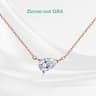 Pear Cut Moissanite Necklace 925 Sterling Silver 18K White Gold Plated Pendant 6
