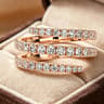 Gradient Moissanite Stackable Ring For Women In S925 Sterling Silver 8