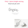 D Color VVS1 Moissanite Flat Back Stud Earring In S925 Sterling Silver 17