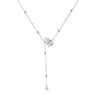 Pear Cut Moissanite Necklace 925 Sterling Silver Water Drop Pendant For Women 7