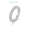 Moissanite Eternity Ring 18K Gold Plated 925 Sterling Silver Wedding Band 7
