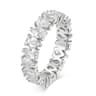 Pear Cut Moissanite Eternity Ring 925 Sterling Silver Wedding Band 7