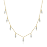 Marquise Moissanite Necklace 925 Sterling Silver Nine Stone Pendant For Women 0