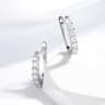 Radiant Halo Moissanite Hoop Earrings In 925 Sterling Silver 3