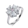 14K Gold Plated Moissanite Ring For Women 925 Sterling Silver Wedding Band 7