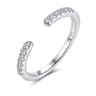 Radiant Adjustable Moissanite Wedding Band In 925 Sterling Silver 8