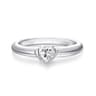 Heart Cut Moissanite Engagement Ring In 925 Sterling Silver 0