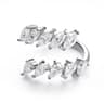 Pear Marquise Moissanite Ring D Color Sterling Silver Wedding Band 8