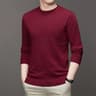Mens Round Neck Sweater Soft Warm Long Sleeve Pullover 6