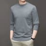 Mens Round Neck Sweater Soft Warm Long Sleeve Pullover 10