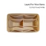 Felt Purse Organizer Insert With Zipper For Nice Nano Mini BB 13
