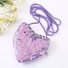Heart Shape Sequin Purse For Girls Mini Kids Shoulder Bag 10