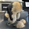 Real Fox Fur Hat Womens Ushanka Winter Earflap Trapper Ski Hat 11