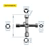4 In 1 Utility Cabinet Key Wrench Water Meter Valve Tool And Screwdriver 6