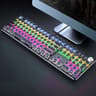Retro Typewriter Mechanical Keyboard 104 Key Wired Gaming Keyboard With Metal Panel 7