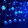 96 LED Solar Snowflake Curtain Lights Waterproof Christmas Outdoor Decor 6