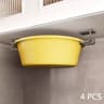 YM Wall Mounted Pot Lid Rack No Drill Cutting Board Organizer 11