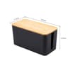 Bamboo Cable Management Box Power Strip Organizer Cord Storage Box 7