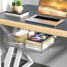 Hidden Under Desk Drawer Pull Out Desk Organizer Large Capacity Storage Box 9