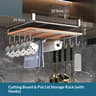Space Saving Under Cabinet Organizer With Paper Towel Holder And Kitchen Hooks 8