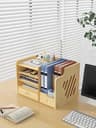 Multi Layer Desktop Storage Box With Lock And File Drawers For Office Organization 0