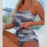 Womens Summer Pajama Set With Spaghetti Strap Camisole And Shorts 6