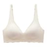 Seamless Wire Free Push Up Bra With Adjustable Straps And Striped Design 0