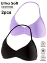 Womens High Support Lace Up Sports Bra Seamless Nylon Yoga Gym Top 7