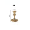 3 Piece Brass Gold Candlestick Holder Set For Stick Candles And Event Decor 13