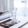 Clear Glass Pillar Candle Holder For Dining Table And Home Decor 9