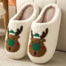 Womens Plush Winter Slippers With EVA Sole And Patchwork Design 9