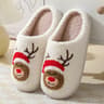Womens Plush Winter Slippers With EVA Sole And Patchwork Design 12