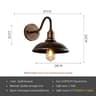IP65 Outdoor LED Wall Lamp E27 Iron Wall Sconce 8