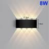 LED Up And Down Wall Lamp Moisture Resistant Modern Indoor Outdoor Lighting 8