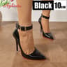 Pointed Toe Stiletto Heels With Buckle Strap And Patent Leather Upper 8