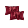 Silky Satin Pillowcase Polyester Cotton Solid Pillow Cover For Standard And Queen Pillows 10