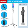 Wireless Selfie Stick Tripod With Bluetooth Remote LED Light And 689 Inch Extension 7