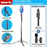 Wireless Selfie Stick Tripod With Bluetooth Remote LED Light And 689 Inch Extension 11