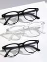 Unisex Square Anti Blue Light Glasses With Clear Plastic Lenses And Plastic Frame 7