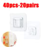 Double Sided Adhesive Wall Hooks Transparent No Drill Storage Hangers 6