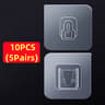 DoubleSided Adhesive Wall Hooks Traceless Invisible PVC Organizer Hooks 6