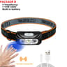Rechargeable Sensor LED Headlamp With USB Charging And Adjustable Headband 6