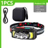 Rechargeable LED Headlamp With Motion Sensor 7 Lighting Modes And 180 Degree Adjustable Beam 9