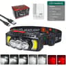 Rechargeable LED Headlamp With Motion Sensor 7 Lighting Modes And 180 Degree Adjustable Beam 10
