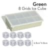 8 Grid Large Square Silicone Ice Cube Tray With Lid 8