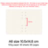 Ring Binder Notebook Refill Paper 100g 48 Sheets A5 A6 A7 A8 Personal PW 27