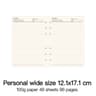 Ring Binder Notebook Refill Paper 100g 48 Sheets A5 A6 A7 A8 Personal PW 30
