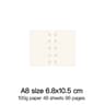 Ring Binder Notebook Refill Paper 100g 48 Sheets A5 A6 A7 A8 Personal PW 32