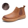 Mens Genuine Leather Chelsea Boots  Waterproof FurLined Winter Ankle Boots 8